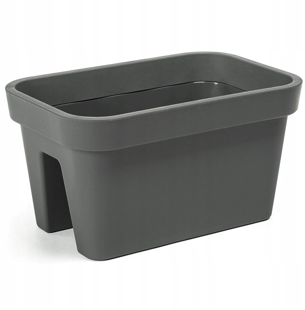 Gėlių dėžė ant turėklų 44 cm, antracito spalvos