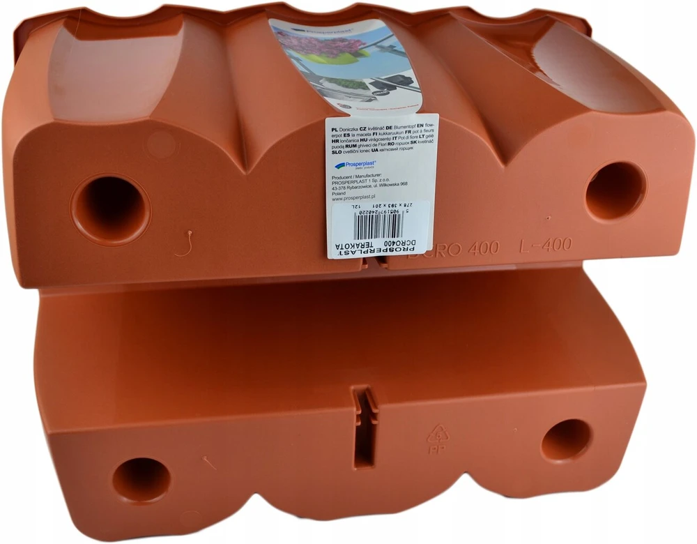 Gėlių vazonas balkono turėklų dėžė Crown Terracotta Dcro400-r624 Deep