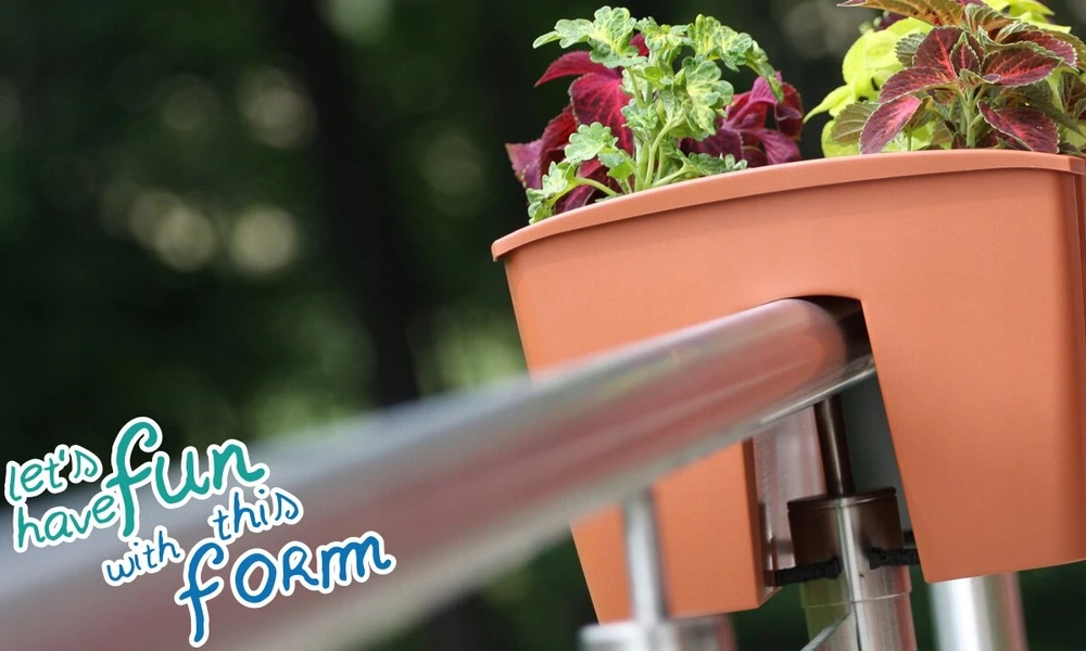 Gėlių vazonas balkono turėklų dėžė Crown Terracotta Dcro400-r624 Deep