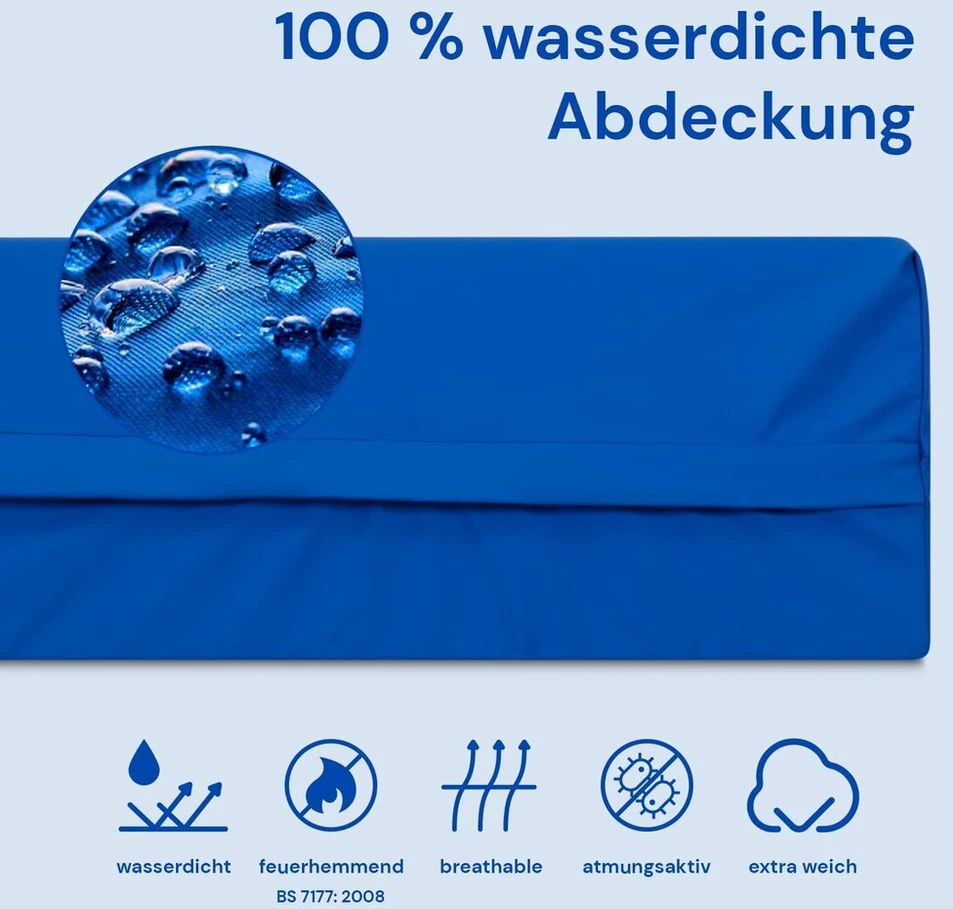 Lova Gerialife® geriatrinis ligoninės sąnarių čiužinys | 3 cm viskoelastinis putplastis | Vandeniui atsparus higieninis užvalkalas (90x200)