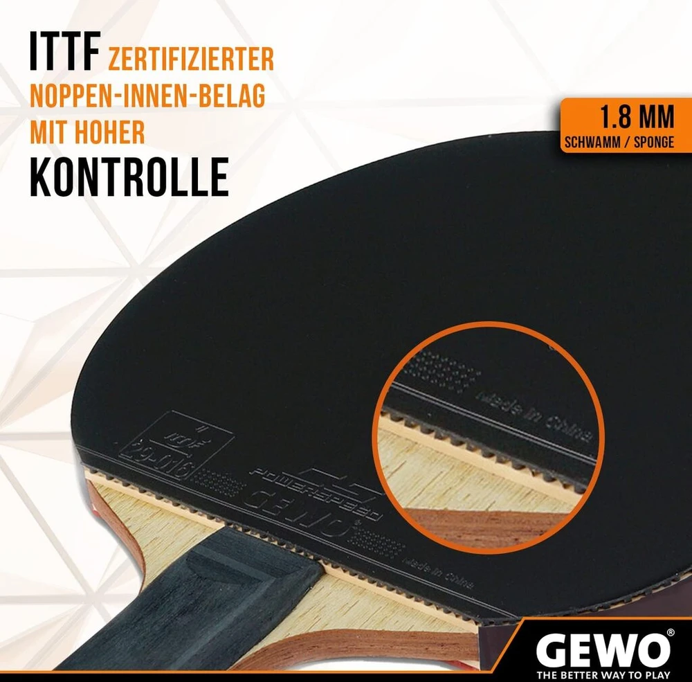 Gewo Cs Energy Carbon stalo teniso raketė, profesionali, Ittf patvirtinta