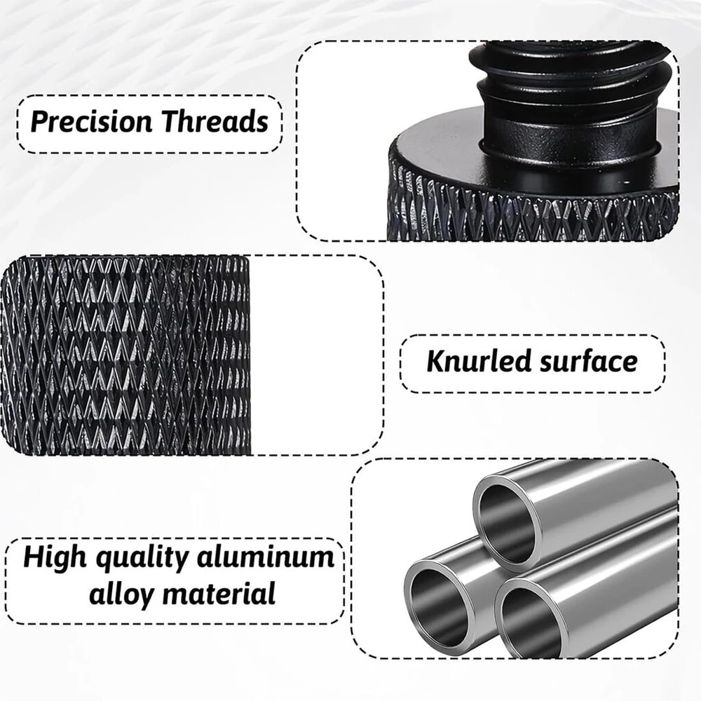 Ghpkotw 4 vnt. sriegių adapterių rinkinys nuo 3/8 colio iki 1/4 colio ir nuo 1/4 colio iki 3/8 colio trikojo adapteris, pagamintas iš aliuminio lydinio, kameros varžtų adapteris garsiakalbiams, trikojams, lempų trikojams, kamerų trikojams, mikrofonui