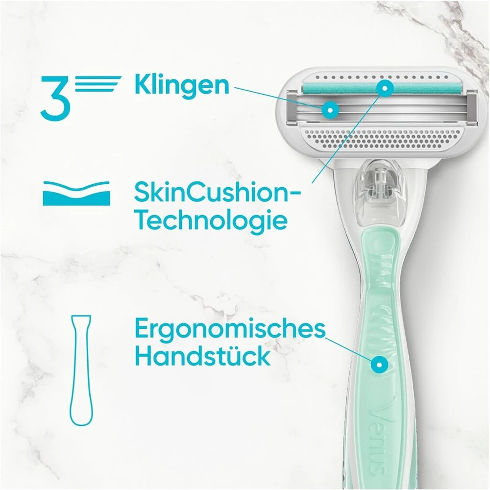 Gillette Venus Smooth Sensitive moteriški skustuvo peiliukai, 8 atsarginiai peiliukai