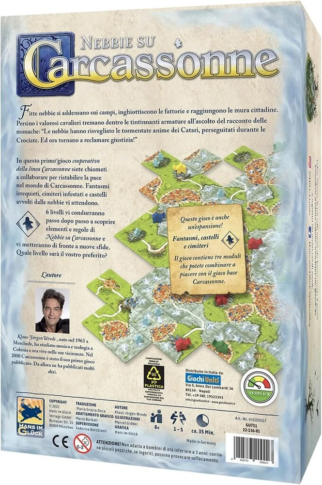 Giochi Uniti Fog on Carcassonne kooperatinis žaidimo papildymas itališkas leidimas Gu751