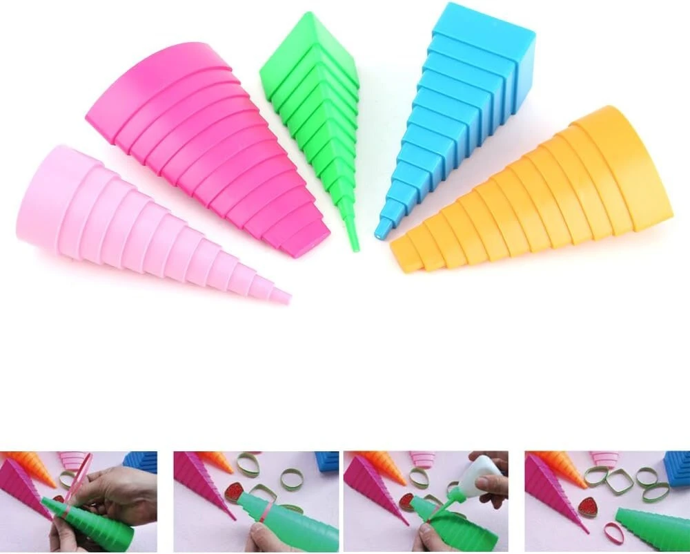 Gloglow mišrios spalvos 5 formų popieriaus quilling krašto draugas, popieriaus amatų "pasidaryk pats" kūrybinis įrankis quilling'as ant ultimate border buddy