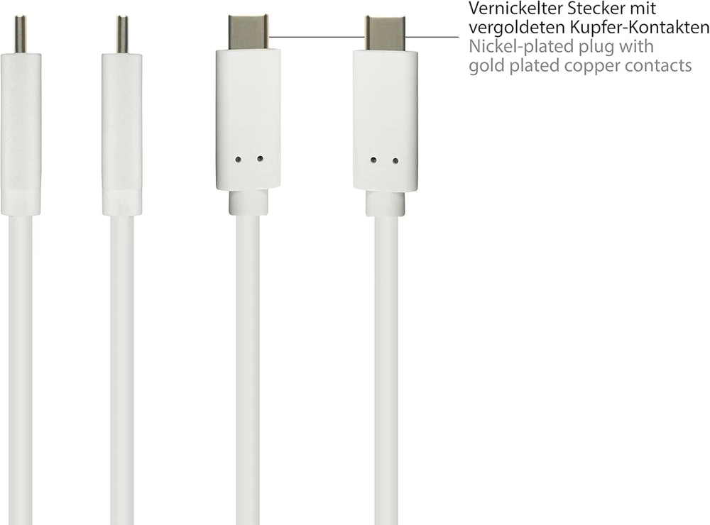 Good Connections Usb 3.2 Gen.2 kabelis - 10 Gbit/s / 3a - A tipo kištukas į Usb-c™ kištuką - aukštos kokybės varinis laidininkas - baltas - 1 m