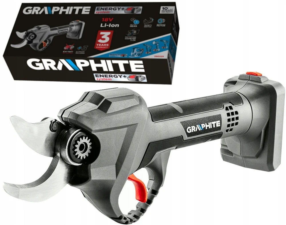 Graphite akumuliatorinės genėjimo žirklės 18v Energy+ be akumuliatoriaus 58g029