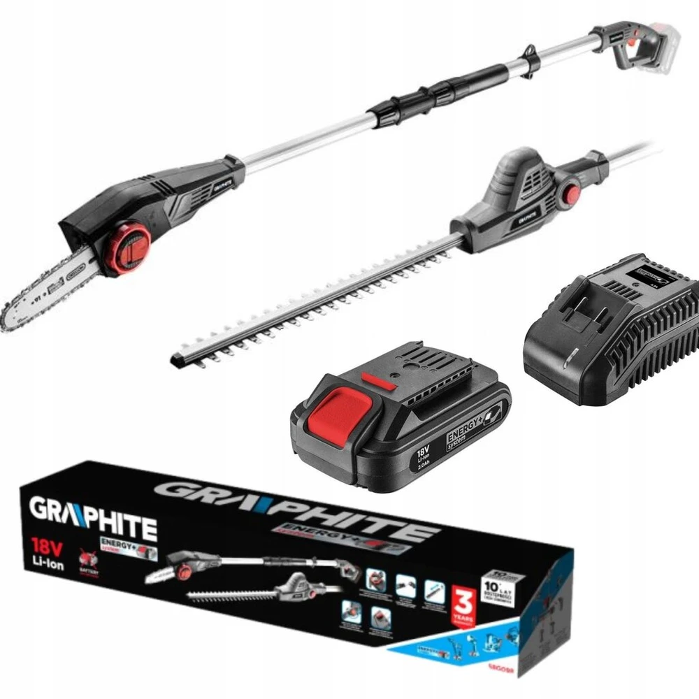 Graphite gyvatvorių žirklių komplektas + 2ah akumuliatorius + įkroviklis