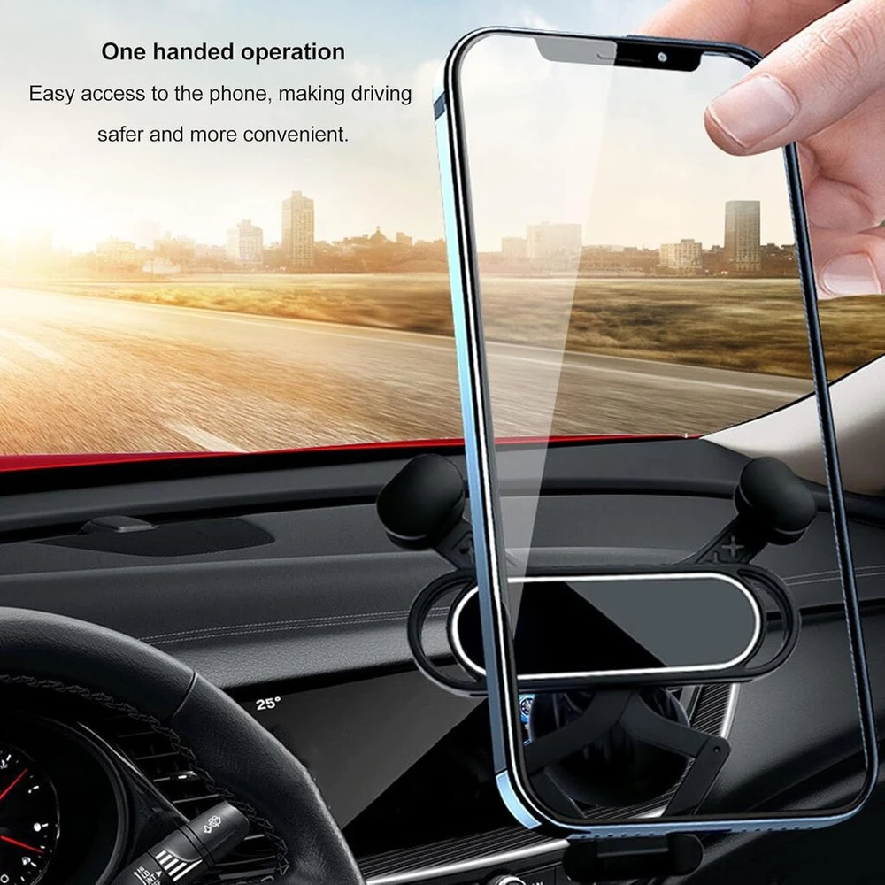 Gravity automobilinis telefono laikiklis, teleskopinis automobilinis telefono laikiklis su automatiniu užraktu, skirtas daugumai telefonų