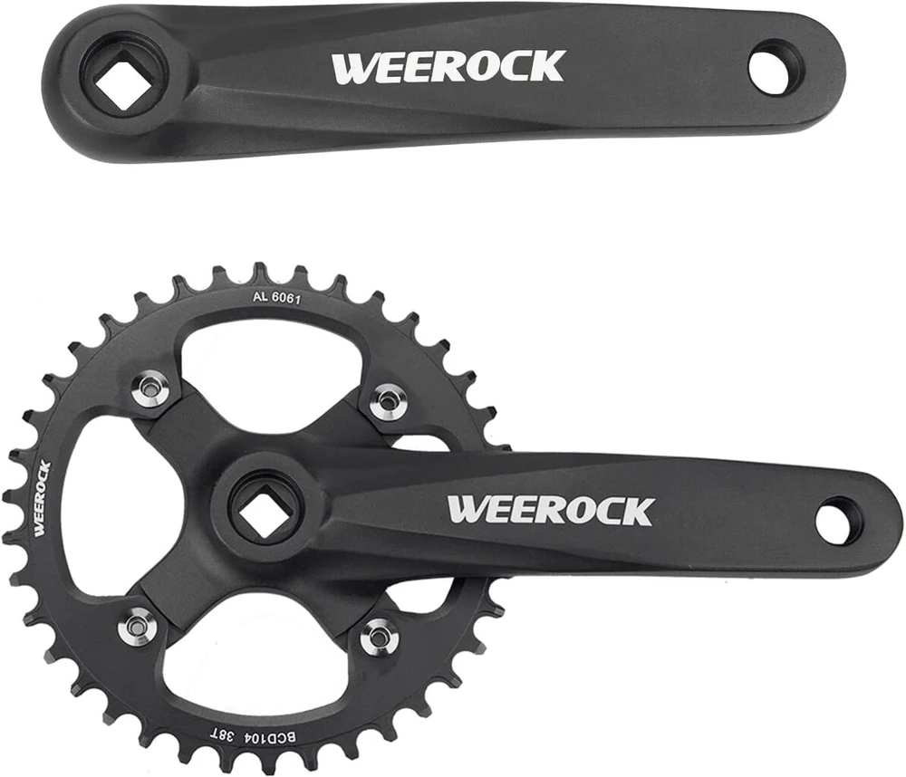 Greliving square crankset 170 mm kalnų dviračio švaistiklis 38t/42t žvaigždė pagaminta iš 6061 aliuminio lydinio, tinkamas shimano, sram, fsa