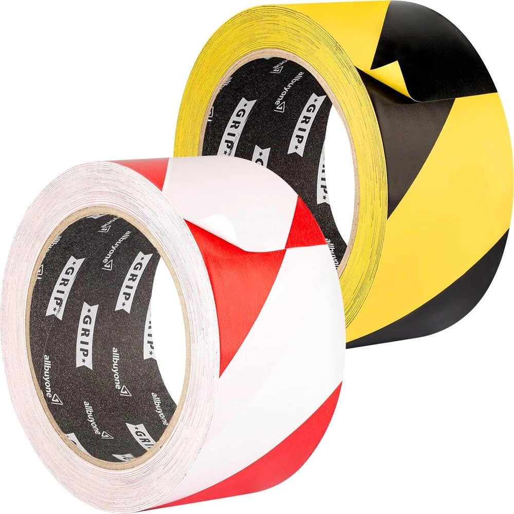 Grip Eventbasics grindų žymėjimo juosta Gt 800 Pvc įspėjamoji juosta juodai geltonos juostos 50 mm x 33 m lipni