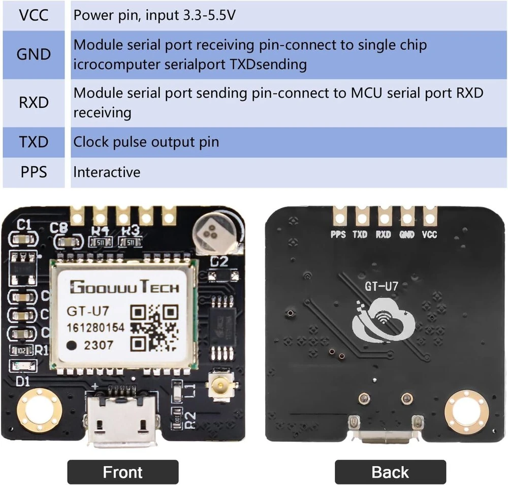 Gt-u7 gps modulis, didelio jautrumo gt-u7 imtuvo modulis su ipex antena, 3.6v-5v gps modulis suderinamas su palydoviniu mikrovaldikliu neo-6m, skirtas arduino eeprom