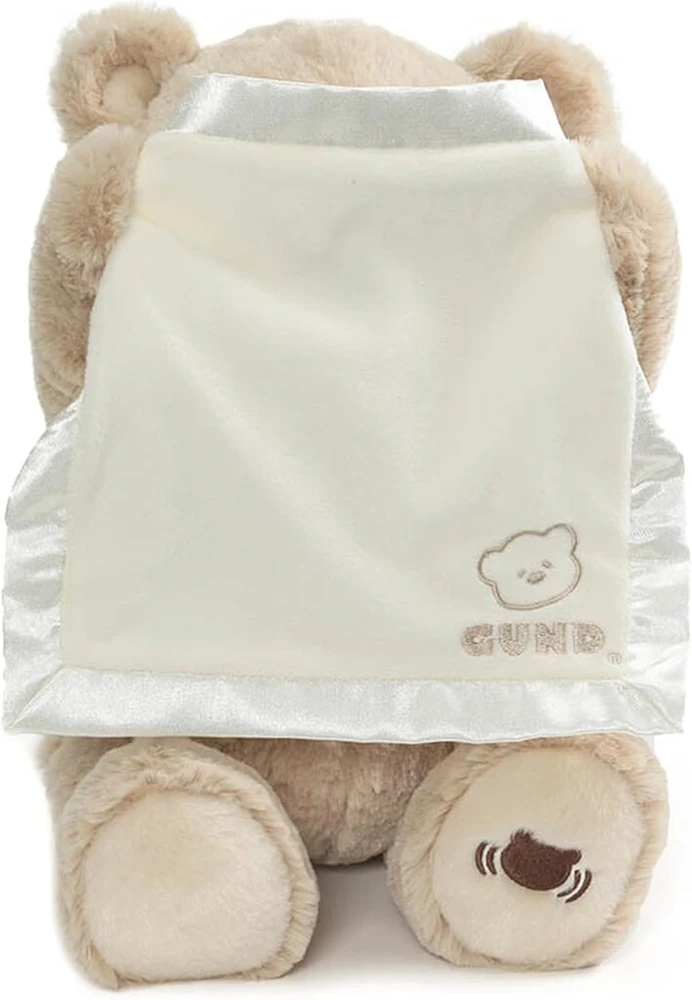 Gund Peek-a-boo meškiukas, animacinis pliušinis žaislas kūdikiams ir naujagimiams, 29 cm