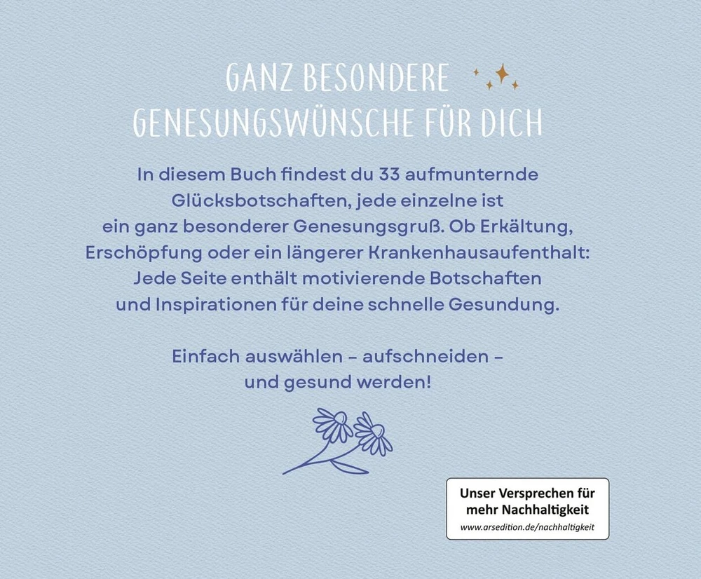 Gute Besserung – Alles Liebe!: 33 sėkmės žinutės iškarpymui | Originali dovana su geriausiais linkėjimais pasveikti