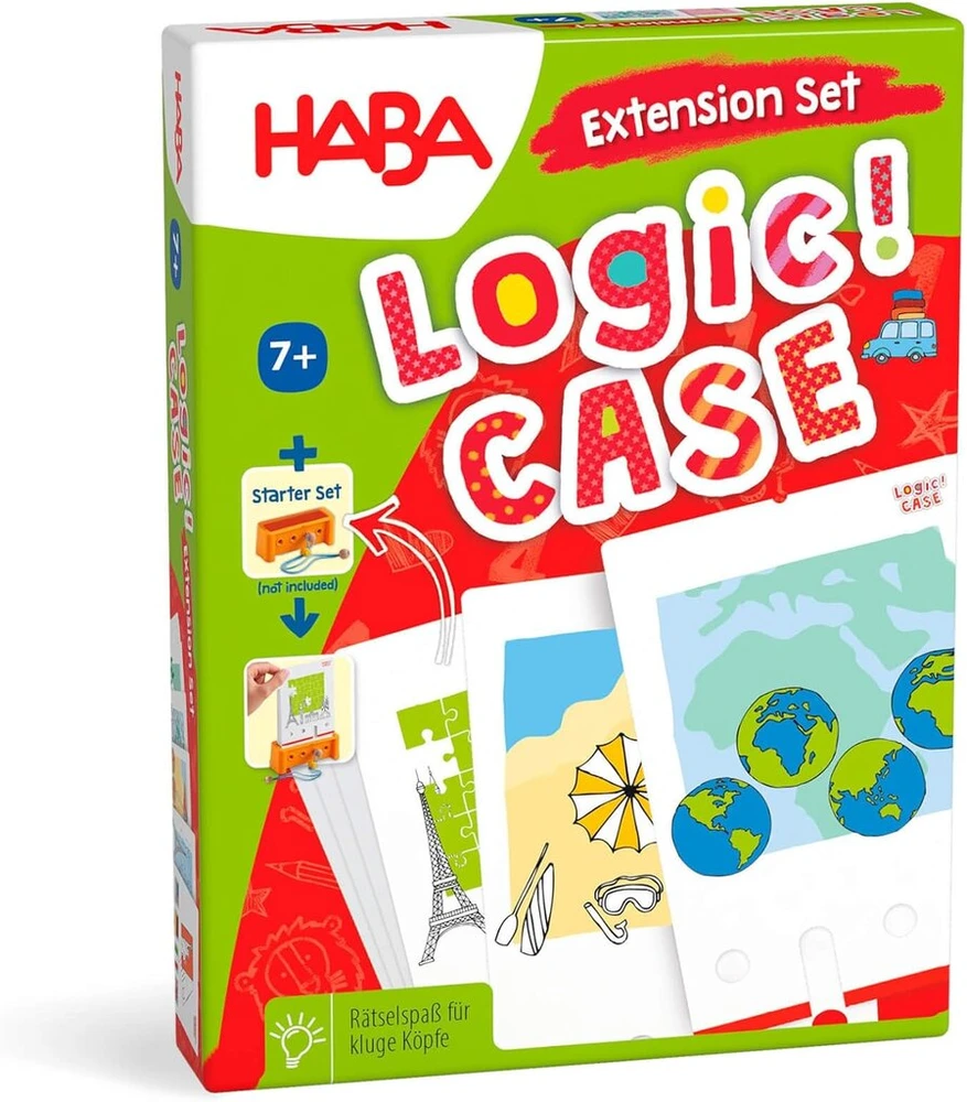 Haba Logic! Case Extension Set Holiday & Travel, loginis žaidimas vaikams nuo 7 metų, dėlionė. Kelioninis žaidimas, žaidimas 1 žaidėjui