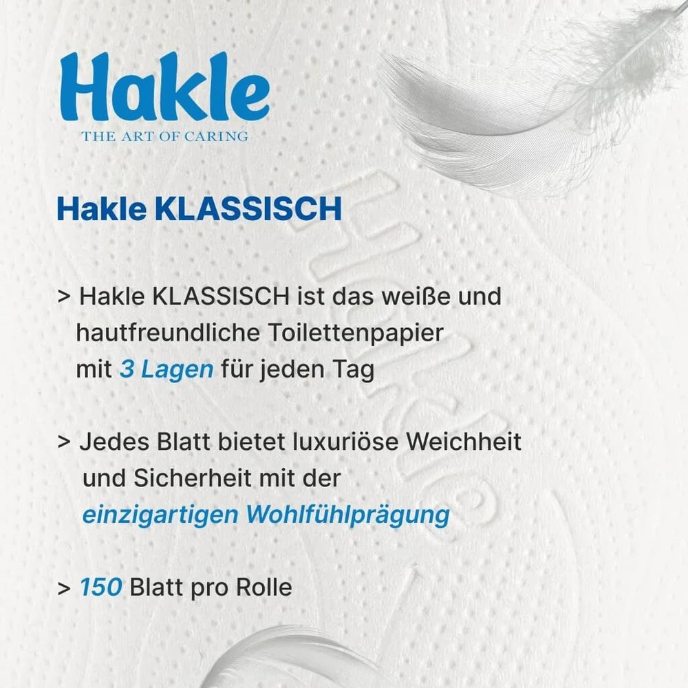 Hakle tualetinis popierius "classic Baltas" 3 sluoksnių, 1 pakuotė 10117 24