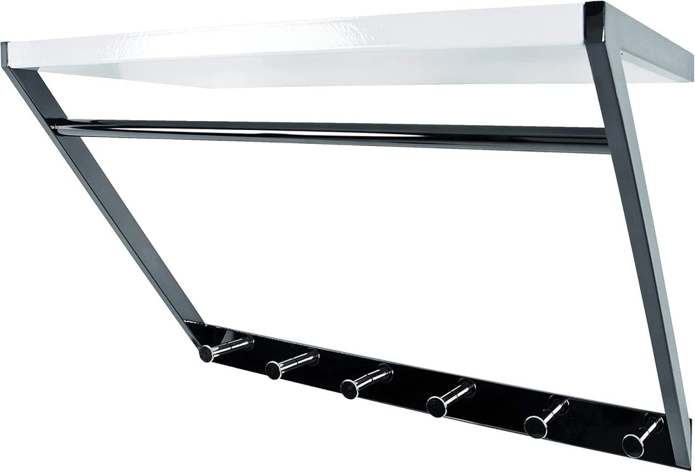 Haku Möbel pakaba prie sienos chromas tamsiai balta mdf metalas matmenys plotis 60 cm x aukštis 40 cm x gylis 29 cm stilius