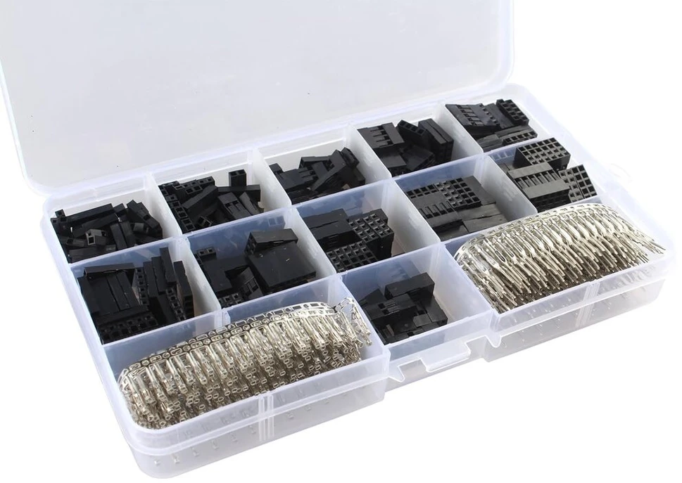 Haljia 620 vnt. 2,54 mm/0,1" dupont crimp kontaktų jungtis, kontaktų galvutės laido džemperis ir m/f crimp kontaktai