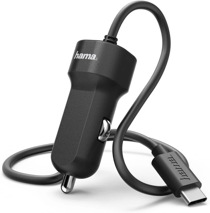 Hama - Automobilinis įkroviklis, Usb Type-c, 3 A, juodas - Juoda (1 priedas)