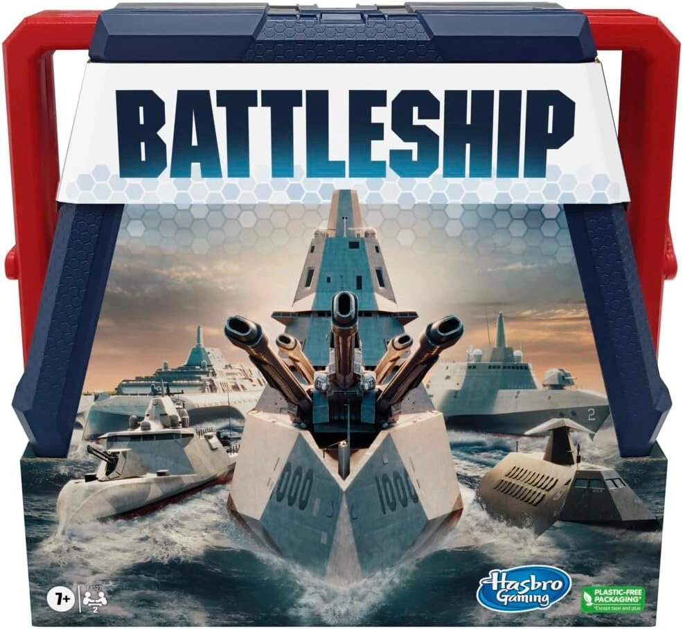 Hasbro Battleship Classic stalo žaidimas, įdomus strateginis žaidimas vaikams nuo 7 metų