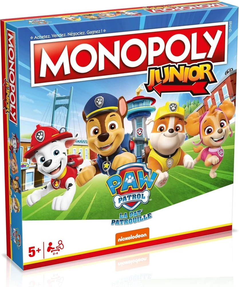 Hasbro Winning Moves - Monopoly Junior La Pat'patrouille - stalo žaidimas nuo 5 metų - stalo žaidimas - prancūziška versija