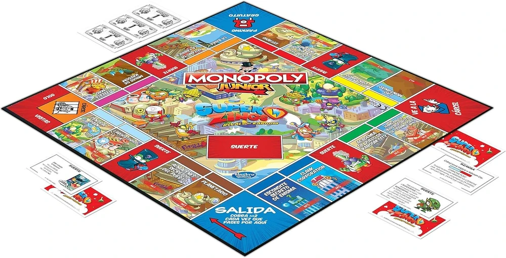 Hasbro Winning moves monopoly junior superzings stalo žaidimas (ispaniška versija)