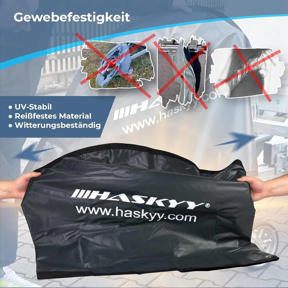 Haskyy Priekabos grąžulo uždangalas 130 x 75 cm Xxxl, pagamintas iš sunkvežimio tento, atsparus vandeniui, universalus grąžulo apsauginis uždangalas