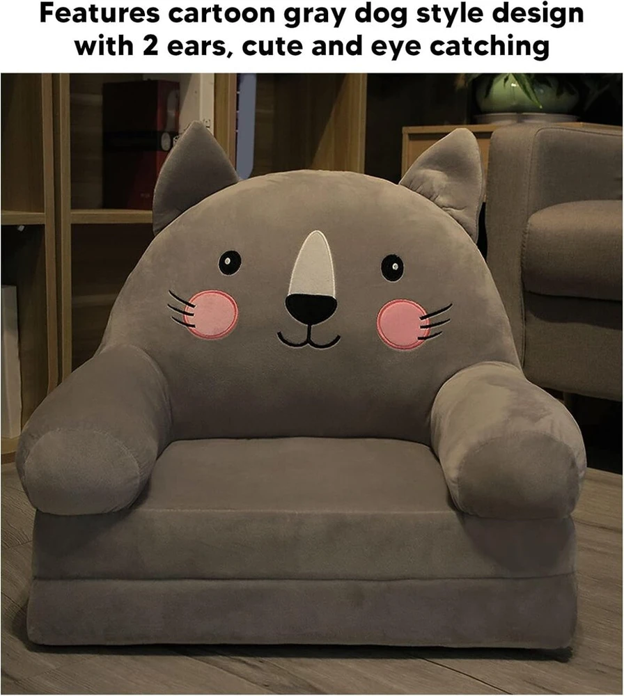Headerbs vaikiška sofa, kėdutė mažyliams, animacinių filmų stiliaus, universali, tvirtas atlošas televizoriaus žiūrėjimui (2 sluoksniai)