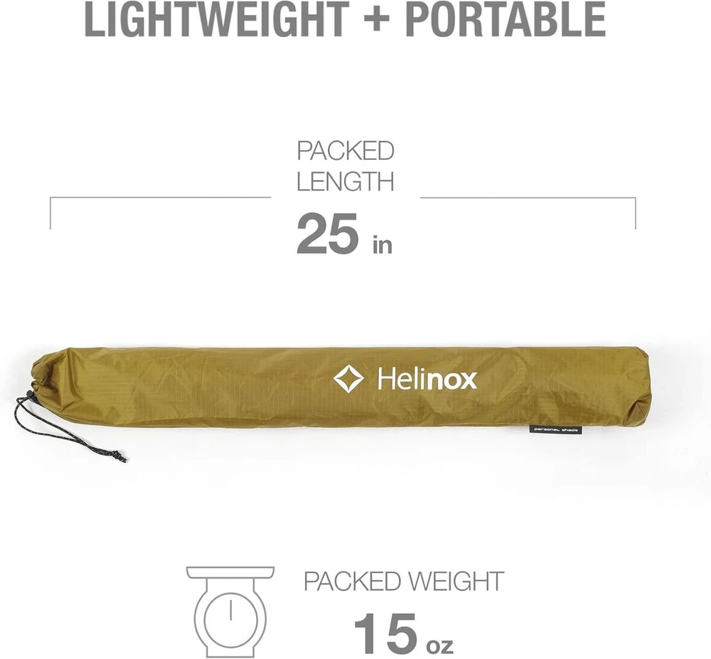 Helinox Personal Shade | Ši sumani, paprasta ir bazinė konstrukcija suteikia elegantišką būdą mėgautis momentiniu pavėsiu bet kur (coyote Tan)