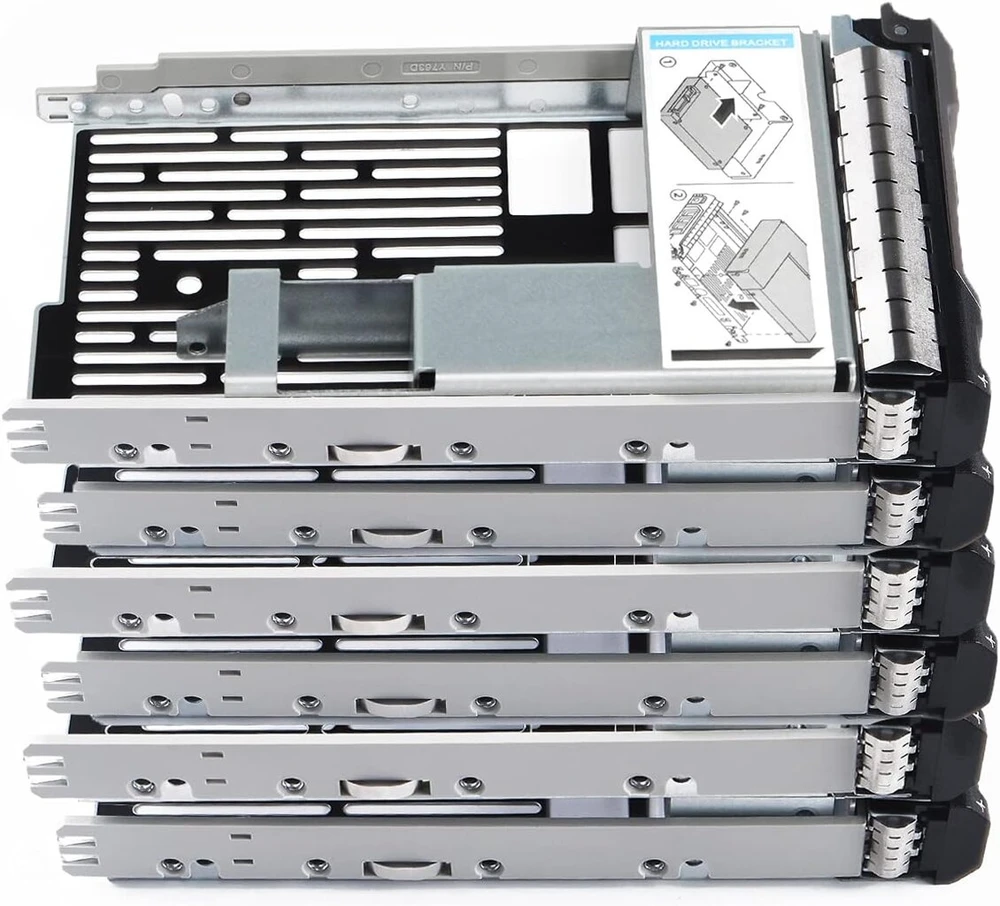 Heretom 2.5" kietojo disko dėklas su 2.5" Hdd adapteriu, suderinamas su Dell Poweredge Server 11th 13th Generation, tvirtinimo varžtai įtraukti