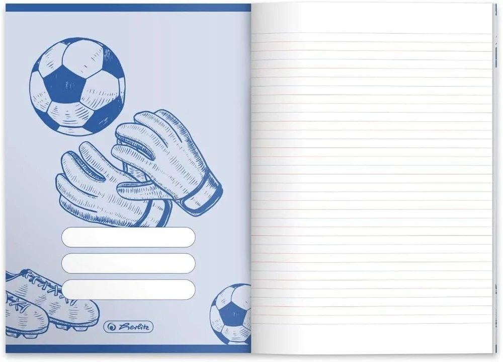 Herlitz® Pratybų sąsiuvinis A5 linija 32 lapai The Hero minkštas viršelis Brulion užrašų knygelė eskizų knygelė rašymui kaligrafijai mokyklos moksleiviams universalus