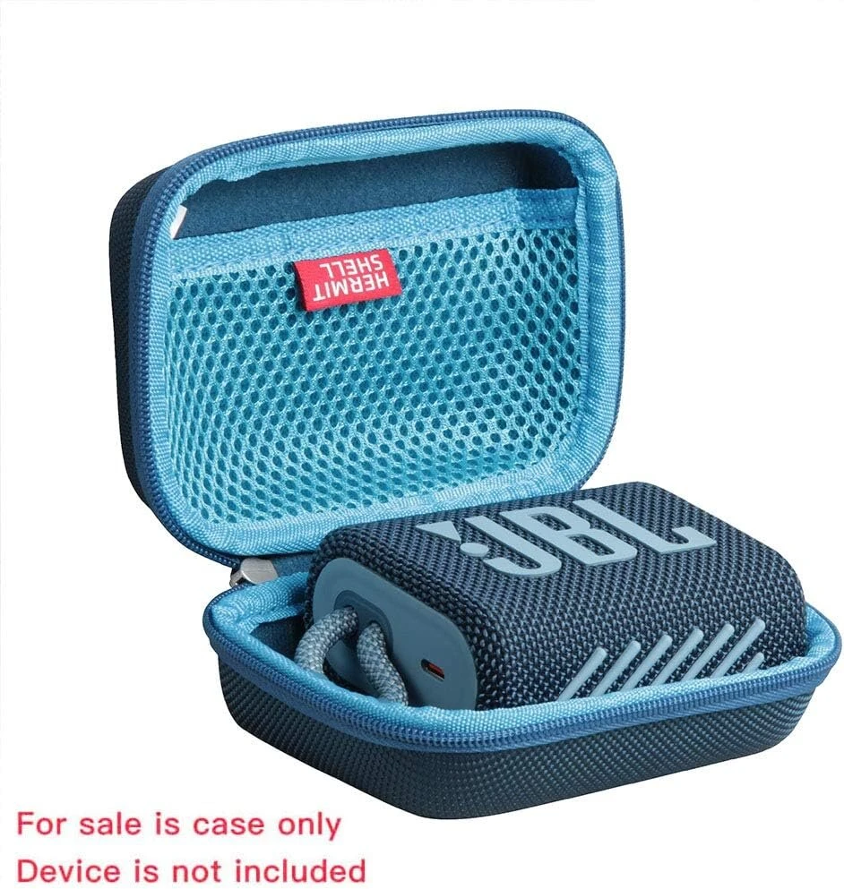 Kompiuterio kolonėlės Hermitshell kietas dėklas, skirtas Jbl Go 3/jbl Go 4 nešiojamam bluetooth garsiakalbiui (mėlynas)