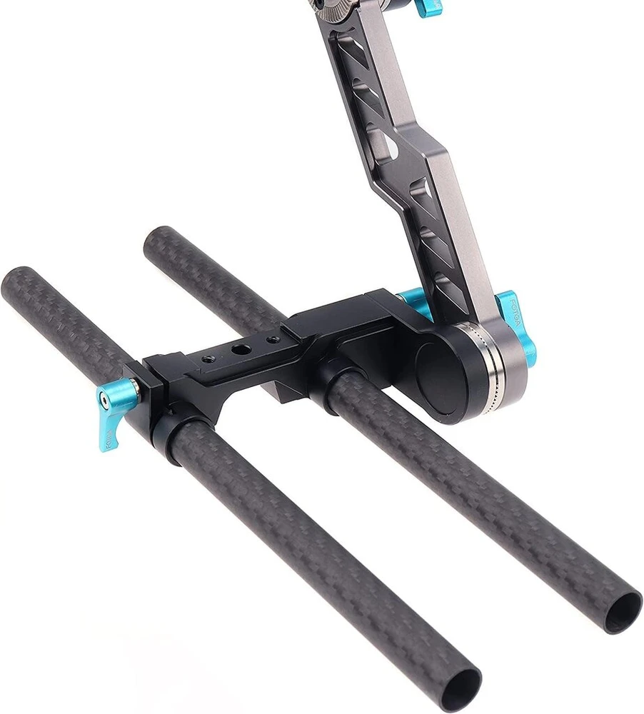 Hersmay 2 vnt. 15 mm anglies pluošto strypai 25,4 cm ilgio, skirti 15 mm strypų bėgių atramų sistemai Dslr kameros platformai
