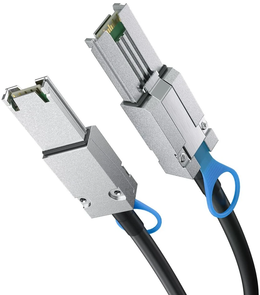 H!fiber.com išorinis Sas kabelis, 4 kanalų mini Sas (sff-8088) į mini Sas (sff-8088), 6 Gbps, 2 metrų (6.6 pėdos)