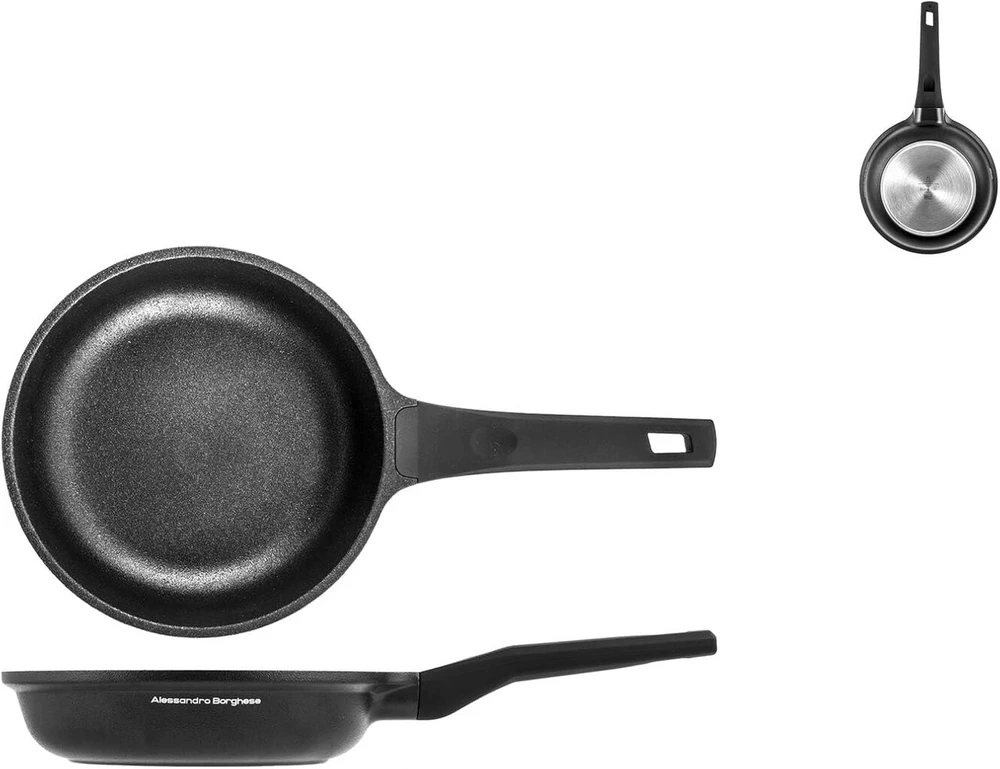H&h Alessandro Borghese Essential 736605 keptuvė su nelimpančia danga, 22 cm, indukcinė, aliumininė