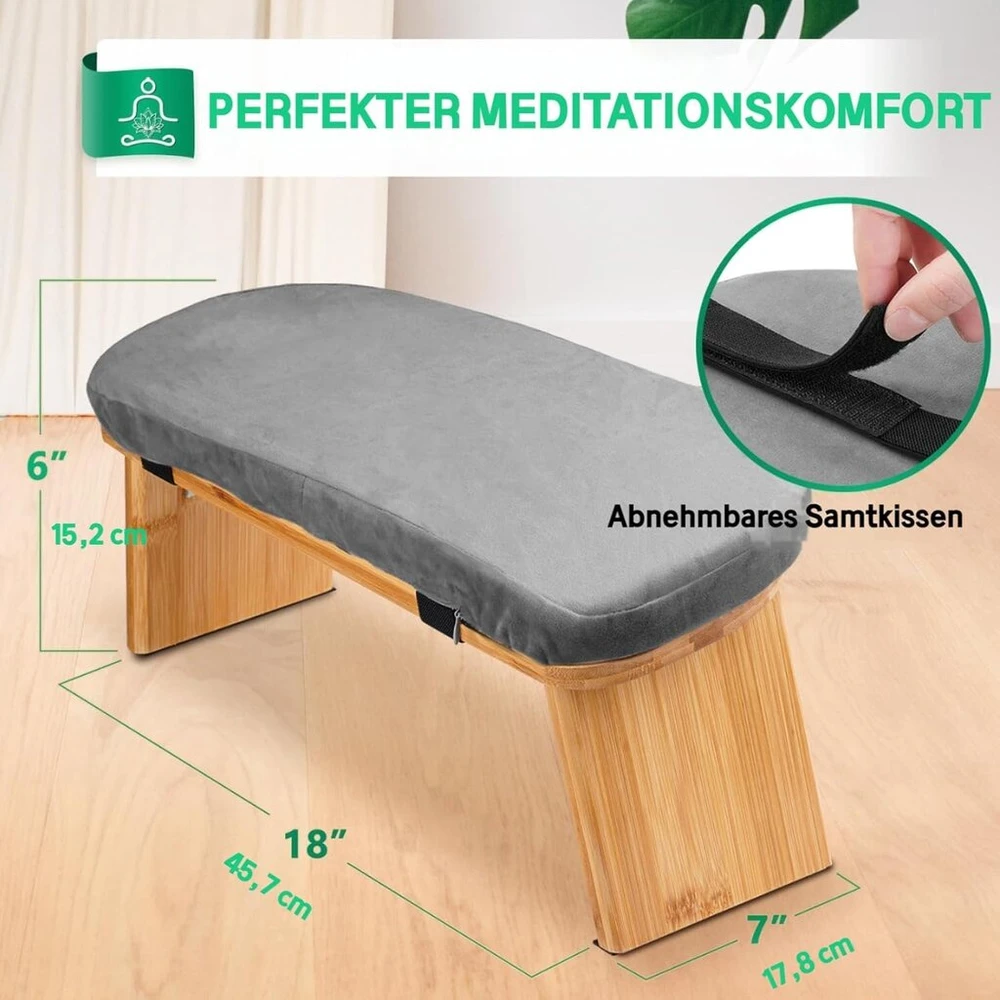Hihealer sulankstomas meditacijos suolas MXD-1, 45.7 x 17.8 x 15.2 cm