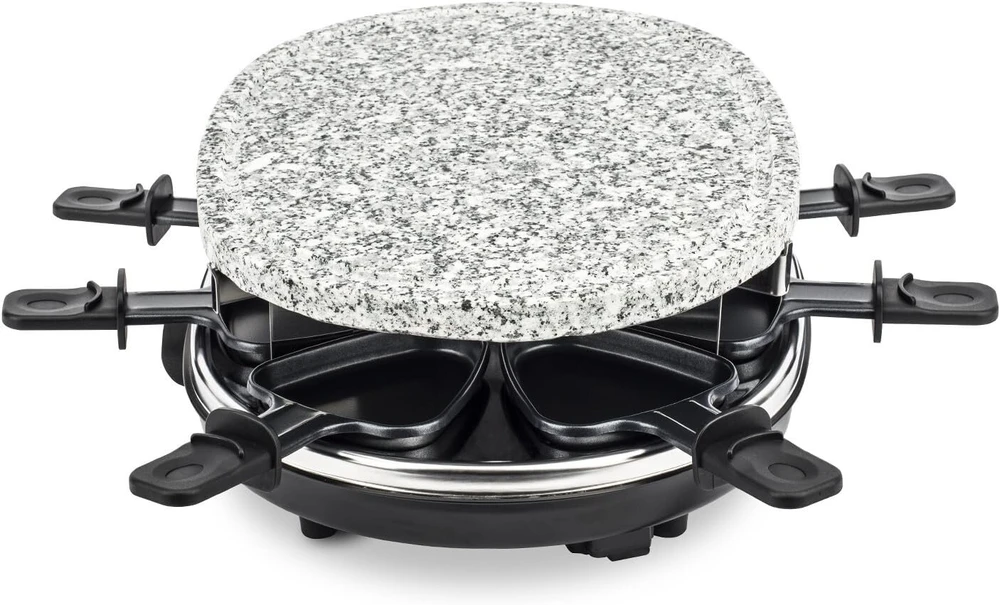 Gertuvė H.koenig Rp85 raclette grilis 8 asmenims su granito akmeniu, 900 W