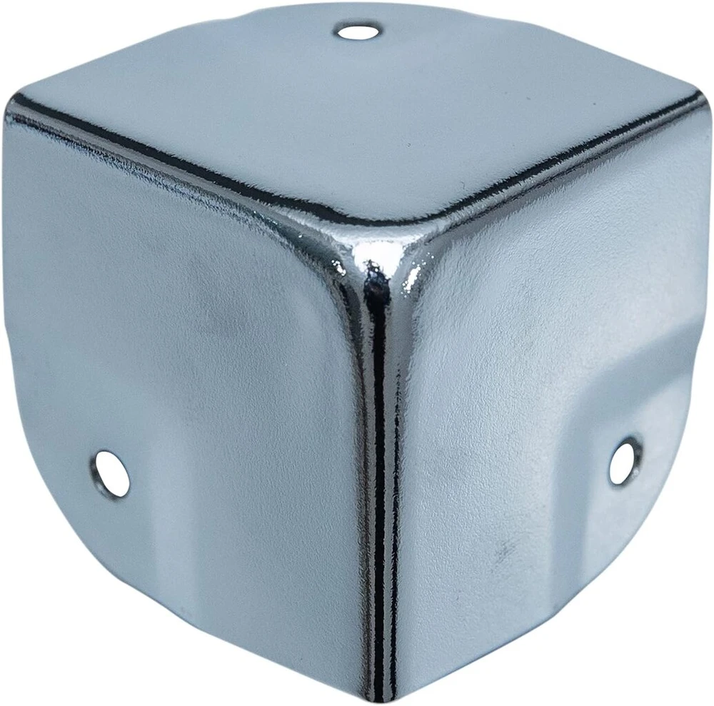 Hmf 14966-09 metaliniai kampų apsaugos lagaminams | 8 vnt. pakuotė | 40 x 40 x 40 mm | galvanizuota sidabrinė