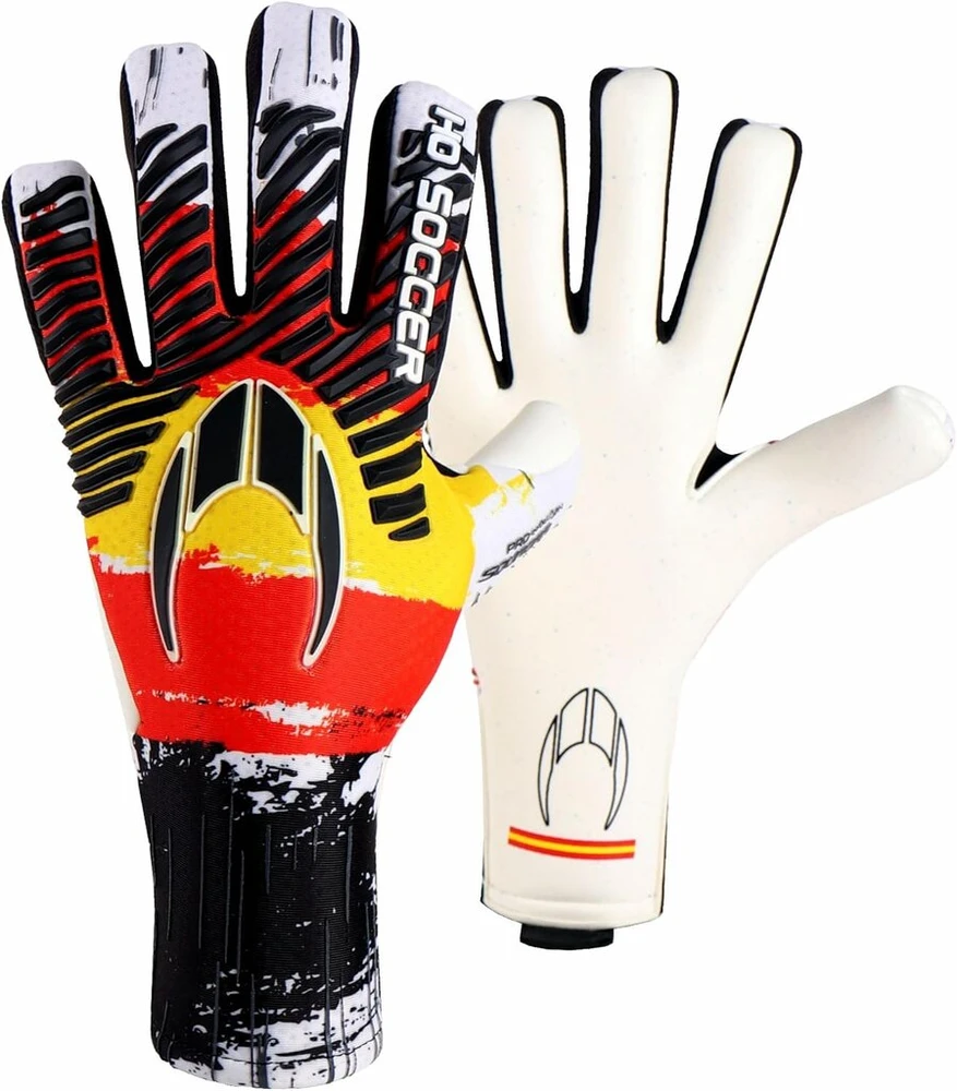 Ho Soccer Pro Evolution Squadra Negative Spain Unisex suaugusiųjų vartininko pirštinės, raudonos/geltonos, 8.5