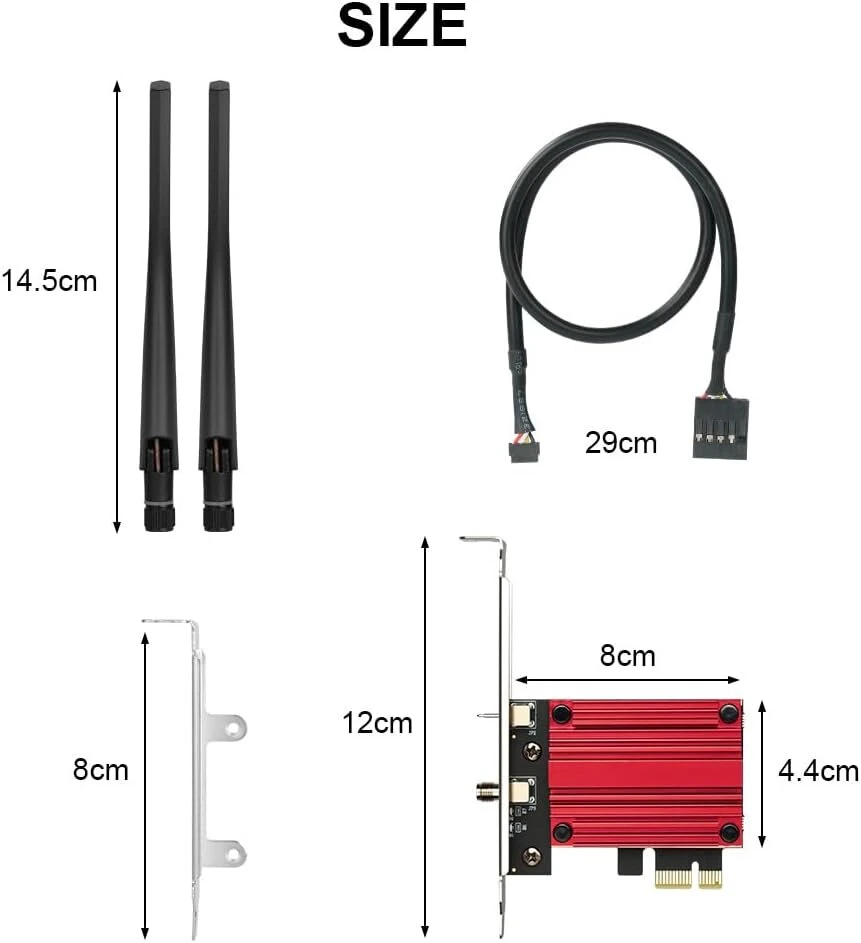 Hotut wifi 7 pcie wlan plokštė, bluetooth 5.4 tri-band be200 wifi tinklo plokštės adapteris, wifi plokštė kompiuteriui, mu-mimo, wpa3, skirta windows 10/11, žemo profilio tvirtinimai, palaiko tik intel pagrindines plokštes