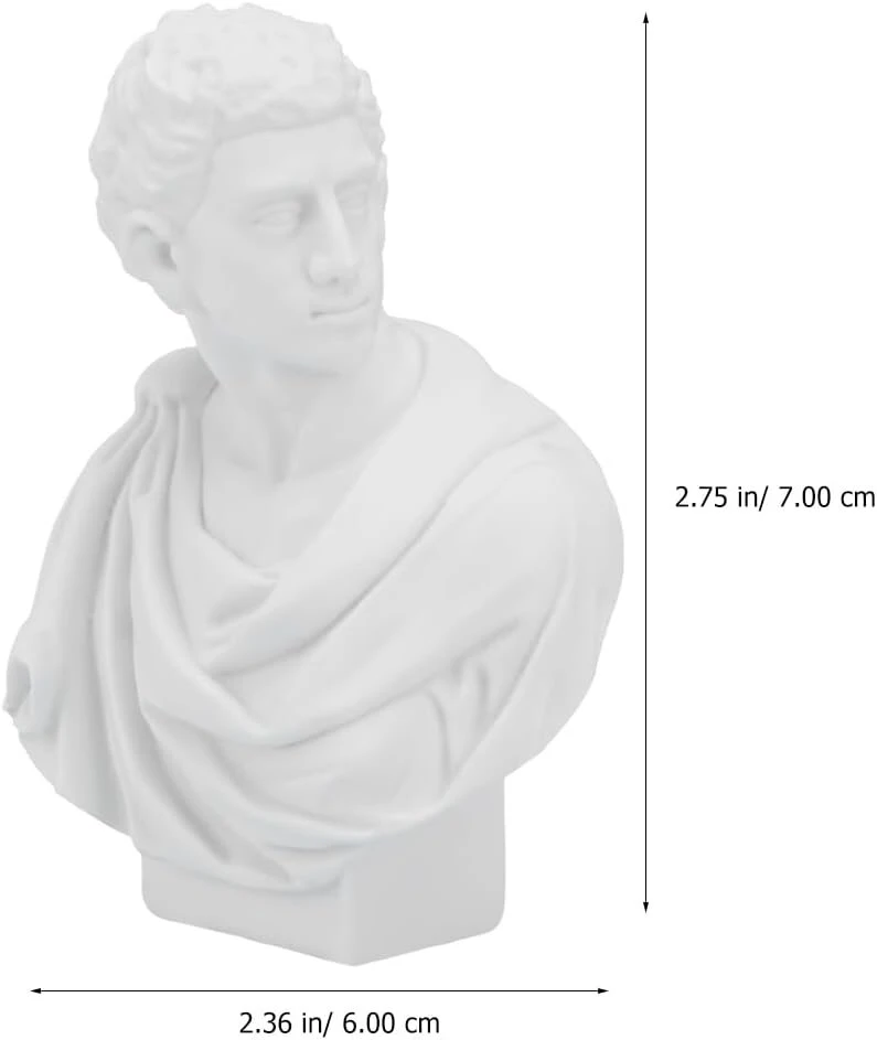 Housoutil mini gipso statulėlės, 10 vienetų pakuotė graikų mitologijos mini biustų statulos, mažas graikiškas gipso biustas, pagamintas iš dervos, skirtas stalo dekoravimui biure