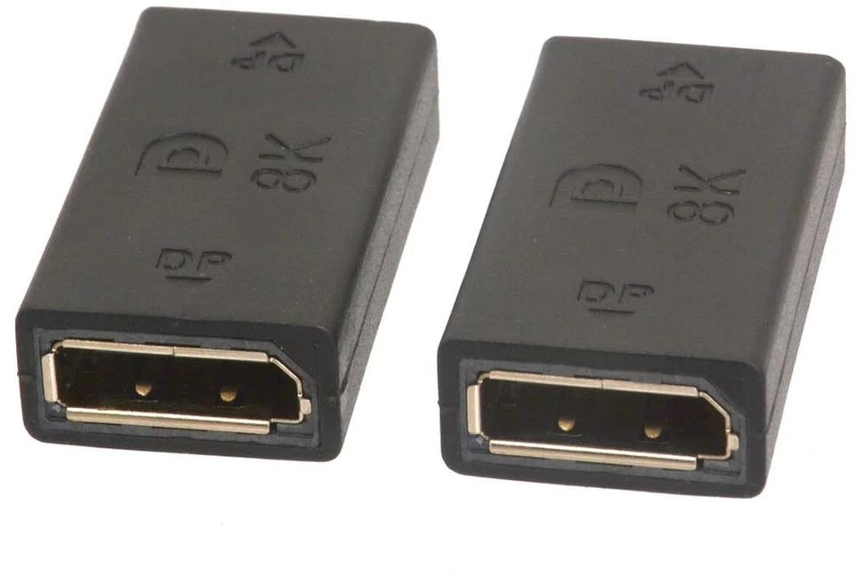 Htguoji displayport jungtis, 8k@60hz dp mama į dp mama adapteris palaiko displayport 1.4, skirtas dp kabelio prailginimui ir perdavimui (2 vnt.)