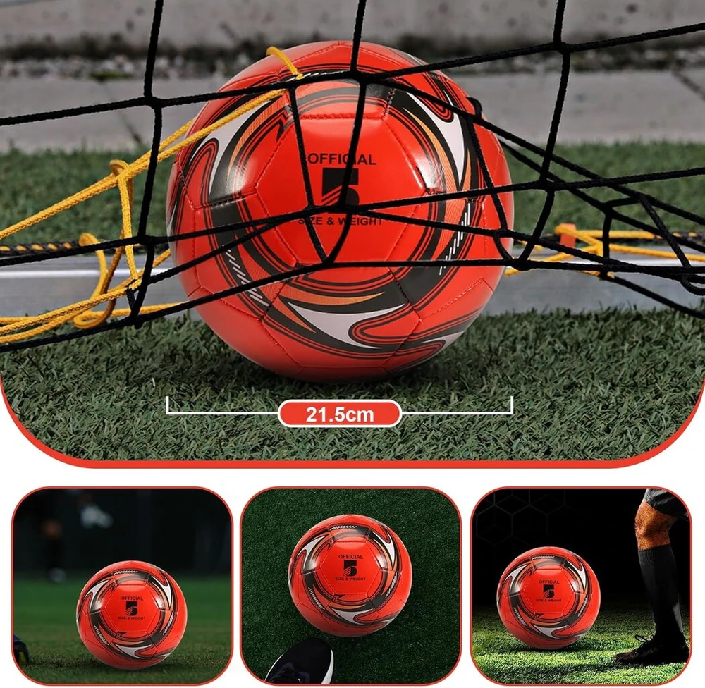Huerous profesionalus futbolo kamuolys, 5 dydis – oficialus kamuolys treniruotėms, varžyboms ir lauke – raudonas