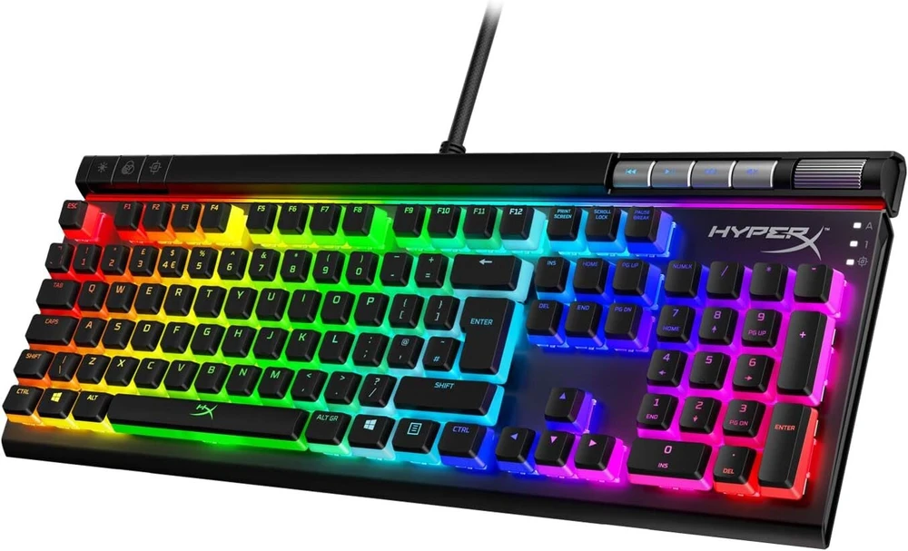 Klaviatūra Hyperx Pudding Keycaps - pilnas klavišų rinkinys - Abs - Uk išdėstymas - Oem profilis - juodas