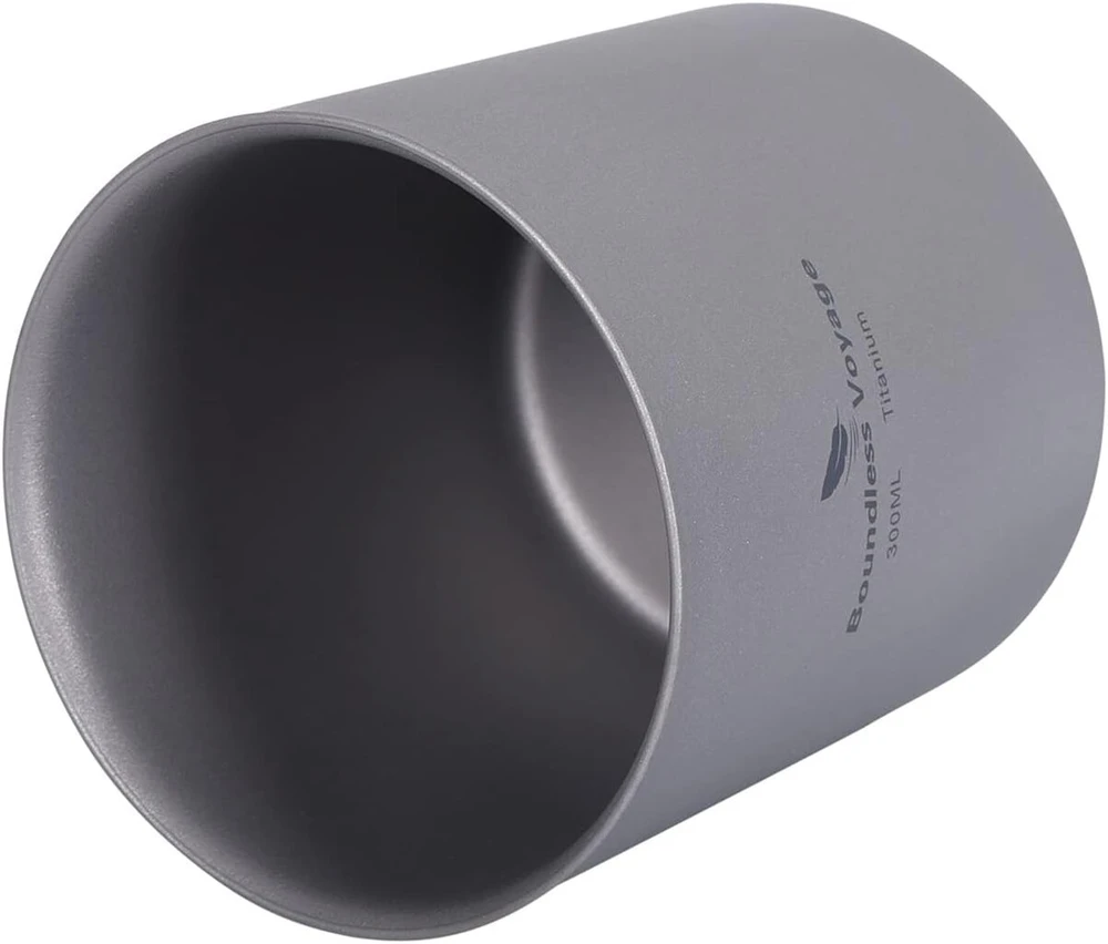 Ibasingo Ti3030d titano puodelis stovyklavimui 450 ml kelioninis puodelis dvigubų sienelių izoliuotas puodelis sulankstomi indai kavai lengvi patvarūs indai kasdieniam naudojimui žygiams