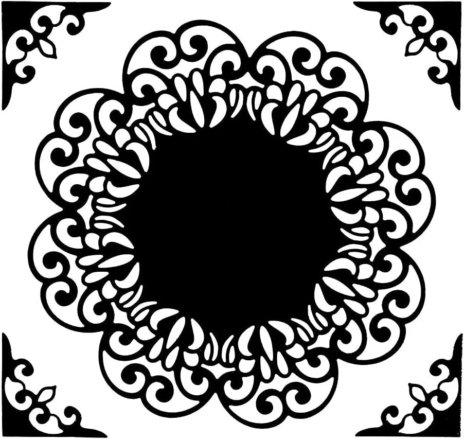 Ideen mit Herz Trafaretai | Servetėlės su kampiniais ornamentais / 2 dizainas | 5 vnt.