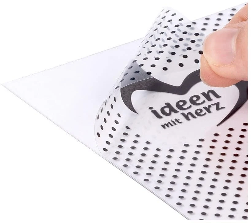 Ideen mit Herz Vėjo malūnėlio plėvelė, lipni, skaidri plėvelė, mobilioji plėvelė, skaidri, 0,2 mm, Din A4, 10 vnt. pakuotė, lipni iš vienos pusės