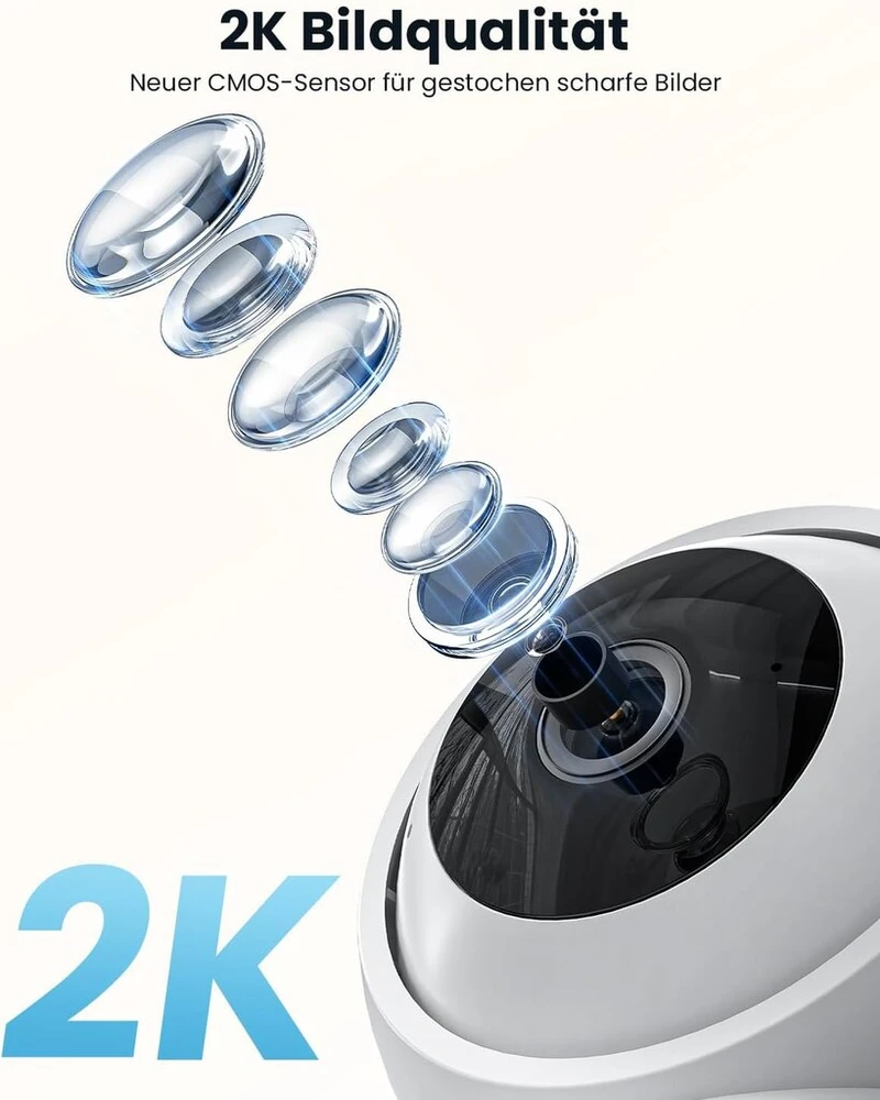 Iegeek 2k vidaus stebėjimo kamera, 2.4g/5ghz wlan kamera, auklės stebėjimo kamera, 15 m naktinis matymas, judesio aptikimas, automobilio sekimas, vieno paspaudimo patruliavimas, dvipusis garsas (balta 2)