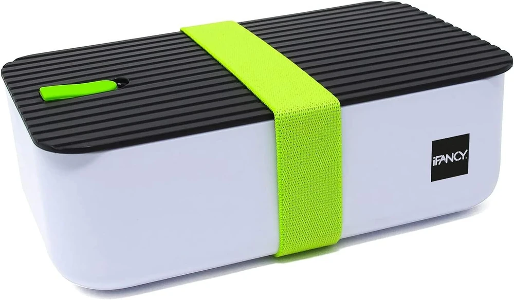 Ifancy tasty priešpiečių dėžutė, bento priešpiečių dėžutė, 1000 ml, sandari ir nepralaidi vaikams ir suaugusiems, biurui ir mokyklai, be bpa, priešpiečių dėžutė tinkama plauti indaplovėje, naudoti mikrobangų krosnelėje ir šaldiklyje, žalia