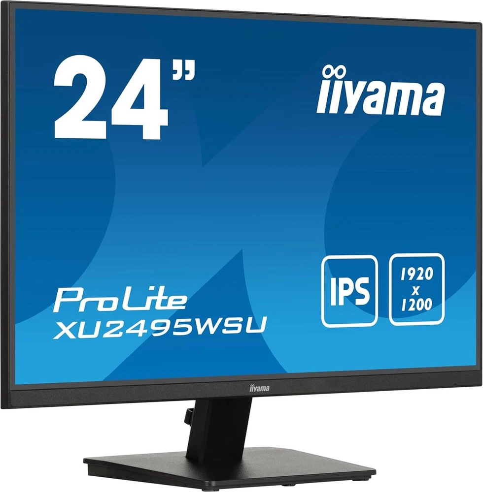 Iiyama Prolite Xu2495wsu-b7 61.1 cm 24.1 colio Ips Led monitorius Wuxga 16:10 Hdmi Dp Usb 3.2 Usb-c Slim-line Juodas